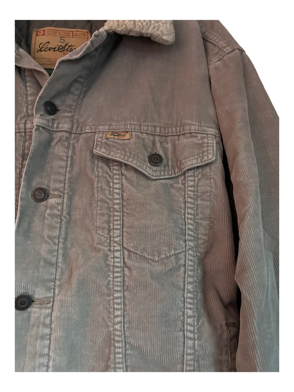 Levi Strauss Signature Quilted Lined Corduroy Trucker Jacket XL - Picture 3 of 12